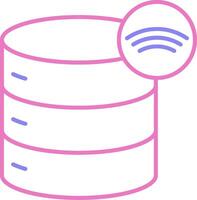 Wireless Database Linear Two Colour Icon vector
