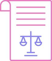 Legal Document Linear Two Colour Icon vector