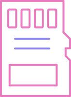 Sd Card Linear Two Colour Icon vector