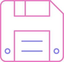 Diskette Linear Two Colour Icon vector