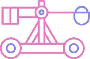 Catapult Linear Two Colour Icon vector