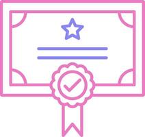 Qualify Linear Two Colour Icon vector