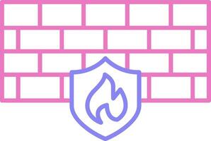 Firewall Linear Two Colour Icon vector