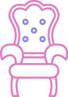 Throne Linear Two Colour Icon vector