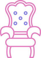 Throne Linear Two Colour Icon vector