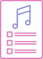 PlayList Linear Two Colour Icon vector