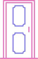 Door Linear Two Colour Icon vector