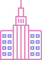 Skycraper Linear Two Colour Icon vector