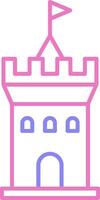 Castle Linear Two Colour Icon vector