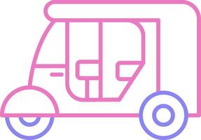 Rickshaw Linear Two Colour Icon vector