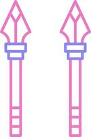 Spear Linear Two Colour Icon vector