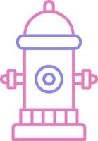 Fire Hydrant Linear Two Colour Icon vector