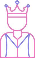 Prince Linear Two Colour Icon vector