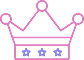Crown Linear Two Colour Icon vector