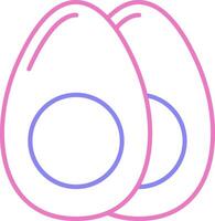 Boiled Egg Linear Two Colour Icon vector