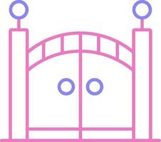 Gate Linear Two Colour Icon vector