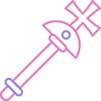 Scepter Linear Two Colour Icon vector