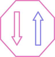 Two Way Linear Two Colour Icon vector