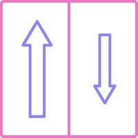 Priority Oncomming Linear Two Colour Icon vector