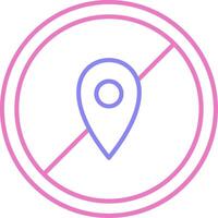 Avoid Linear Two Colour Icon vector