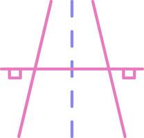 Highway Linear Two Colour Icon vector