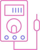 Voltmeter Linear Two Colour Icon vector