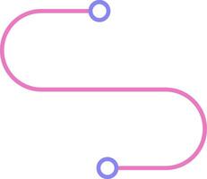 Curve Linear Two Colour Icon vector