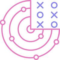 Radar Linear Two Colour Icon vector