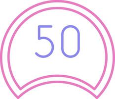 Speed Limit Linear Two Colour Icon vector