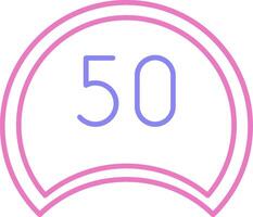 Speed Limit Linear Two Colour Icon vector