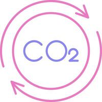 Carbon Cycle Linear Two Colour Icon vector