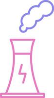 Pollution Linear Two Colour Icon vector