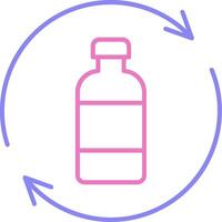Bottle Recycling Linear Two Colour Icon vector