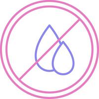 Water Scarcity Linear Two Colour Icon vector