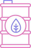 Eco Barrel Linear Two Colour Icon vector