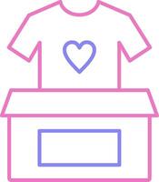 Clothes Donation Linear Two Colour Icon vector