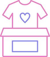 Clothes Donation Linear Two Colour Icon vector