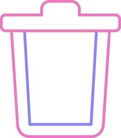 Trash Can Linear Two Colour Icon vector