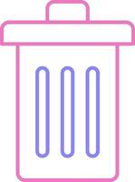 Trash Linear Two Colour Icon vector