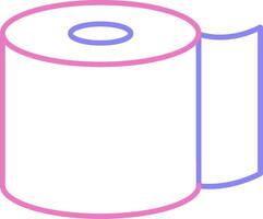 Toilet Paper Linear Two Colour Icon vector