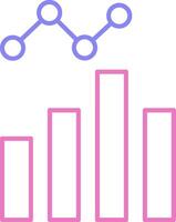 Data Analysis Linear Two Colour Icon vector