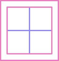 Window Linear Two Colour Icon vector