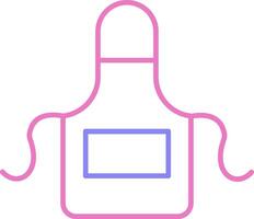 Apron Linear Two Colour Icon vector