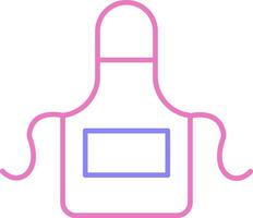 Apron Linear Two Colour Icon vector