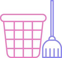Mop Linear Two Colour Icon vector
