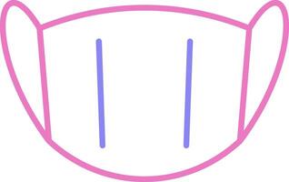 Medical Mask Linear Two Colour Icon vector