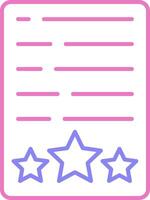 Assessment Linear Two Colour Icon vector