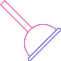 Plunger Linear Two Colour Icon vector