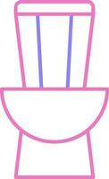 Toilet Linear Two Colour Icon vector