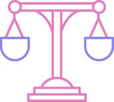Justice Scale Linear Two Colour Icon vector